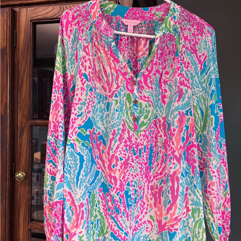 Lilly Pulitzer Elsa Top- “Let’s Cha Cha” size  L